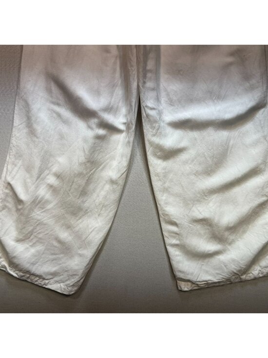 Lane Bryant Women's Linen Blend Wide-Leg Trousers Side Zip Size 14/16 White - Picture 10 of 11